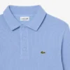 Camisola com gola polo em algodão canelado para homem