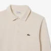 Camisola com gola polo em algodão canelado para homem