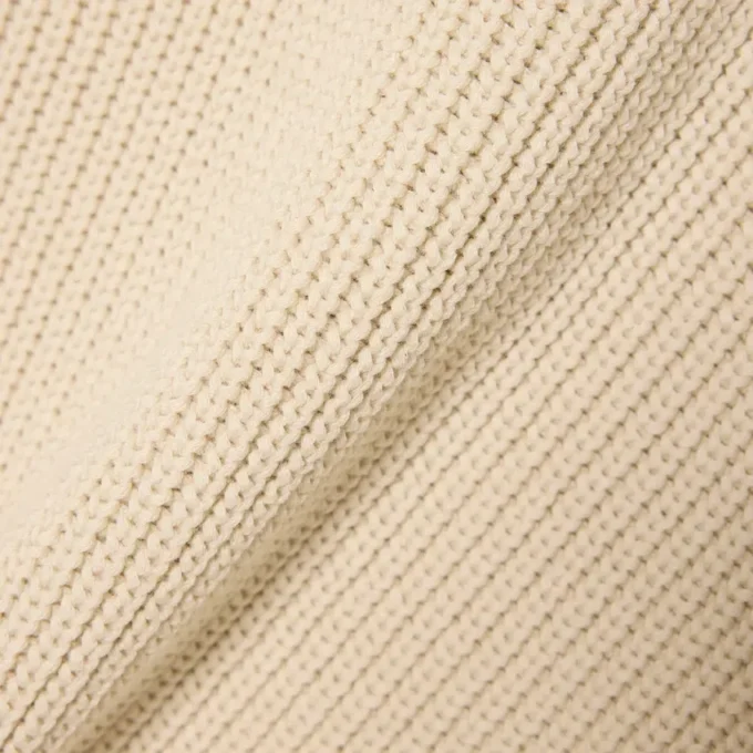 Camisola com gola polo em malha canelada com detalhes em pérola