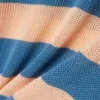 Camisola com gola polo em malha de malha de malha às riscas