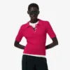 Camisola com gola polo em malha trançada Runway