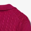 Camisola com gola polo em malha trançada Runway