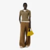 Camisola com gola polo em malha trançada Runway