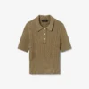 Camisola com gola polo em malha trançada Runway