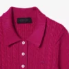Camisola com gola polo em malha trançada Runway