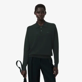 Camisola com gola polo em mistura de lã da coleção Runway