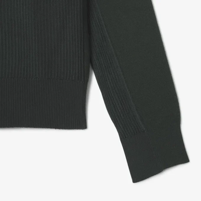 Camisola com gola polo em mistura de lã da coleção Runway