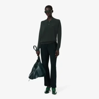 Camisola com gola polo em mistura de lã da coleção Runway