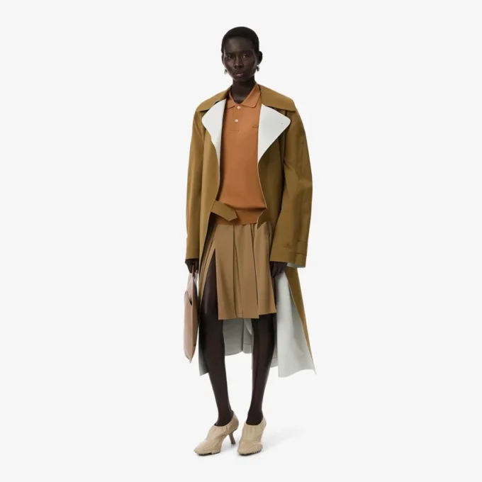 Camisola com gola polo em mistura de lã da coleção Runway