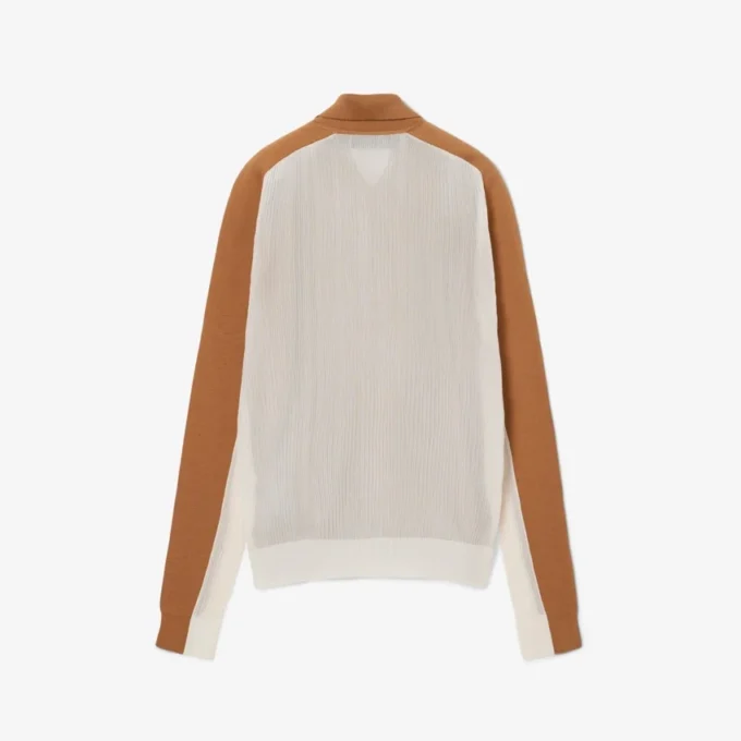 Camisola com gola polo em mistura de lã da coleção Runway
