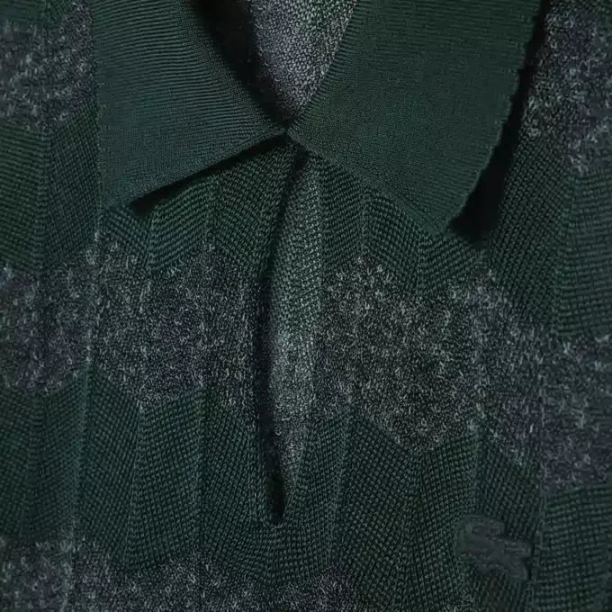 Camisola com gola polo em ponto Pointelle da coleção Runway