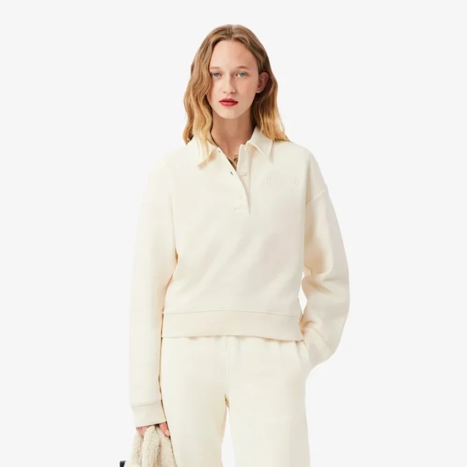 Camisola com gola polo para mulher