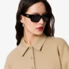 Camisola com gola polo para mulher