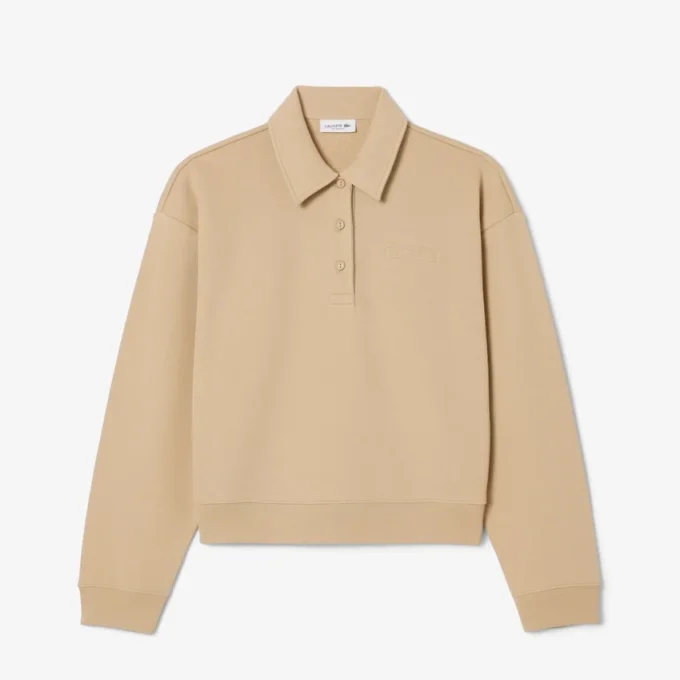Camisola com gola polo para mulher