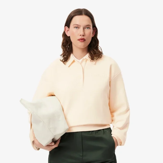 Camisola com gola polo para mulher