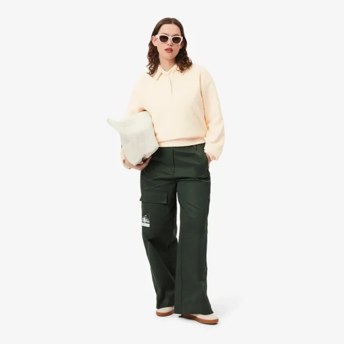Camisola com gola polo para mulher
