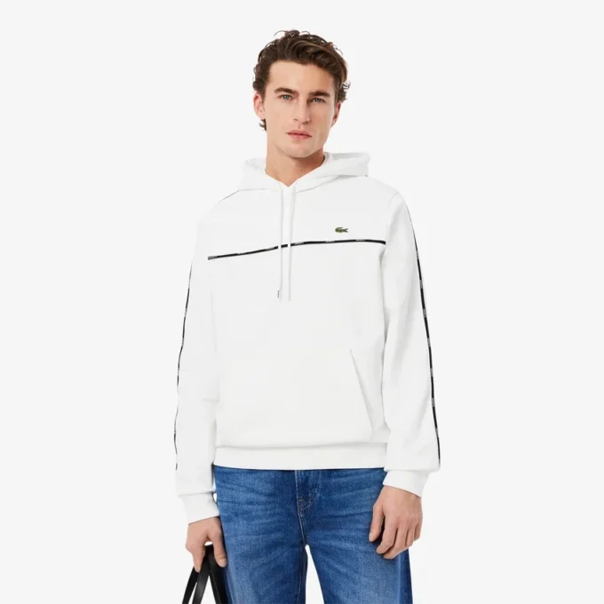 Camisola com logótipo e riscas de corte clássico para homem