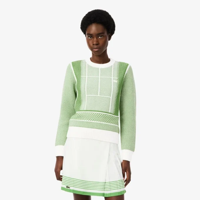 Camisola com padrão de campo de ténis
