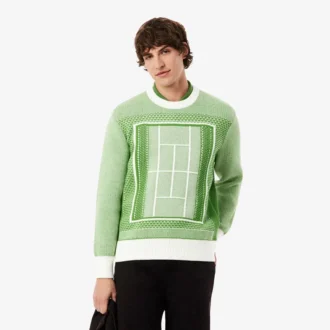 Camisola com padrão de campo de ténis
