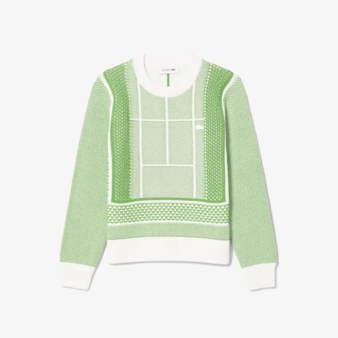 Camisola com padrão de campo de ténis
