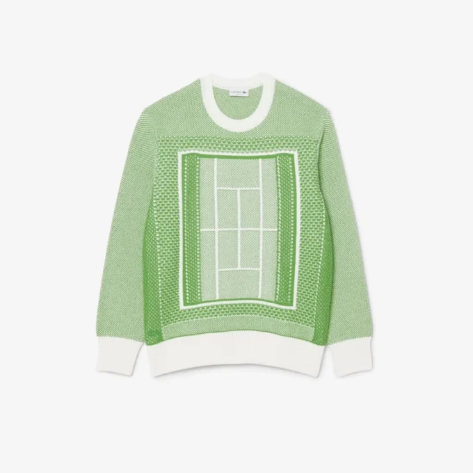 Camisola com padrão de campo de ténis