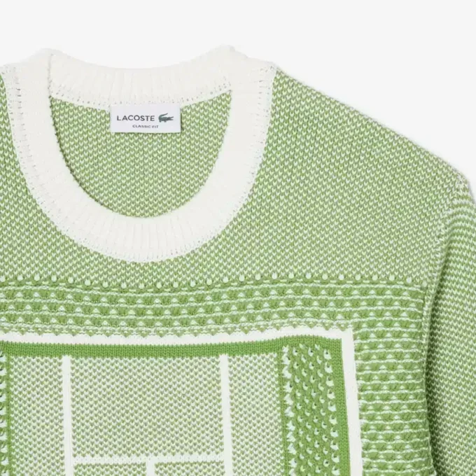Camisola com padrão de campo de ténis