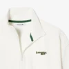 Camisola com zíper e emblema, corte descontraído