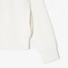 Camisola com zíper e emblema, corte descontraído