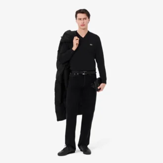Camisola de algodão com decote em V para homem