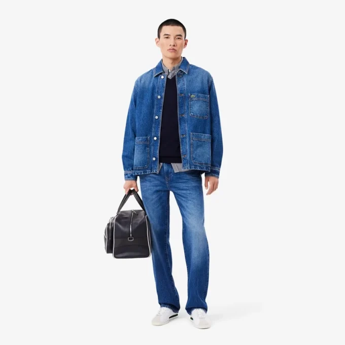 Camisola de algodão com decote em V para homem