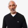 Camisola de algodão com decote em V para homem
