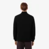 Camisola de algodão com gola alta e fecho para homem