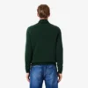 Camisola de algodão com gola alta e fecho para homem
