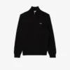 Camisola de algodão com gola alta e fecho para homem