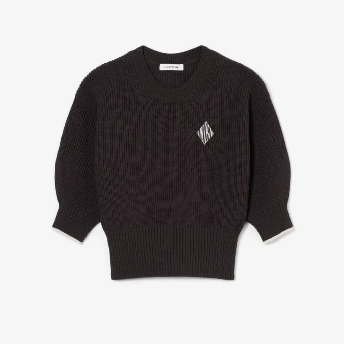 Camisola de Algodão com Gola Redonda