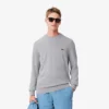 Camisola de algodão com gola redonda para homem