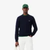 Camisola de algodão com gola redonda para homem