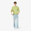 Camisola de algodão com gola redonda para homem