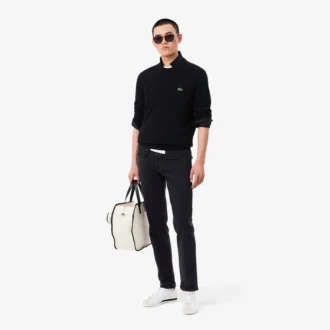 Camisola de algodão com gola redonda para homem