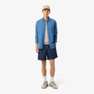 Camisola de algodão com gola redonda para homem