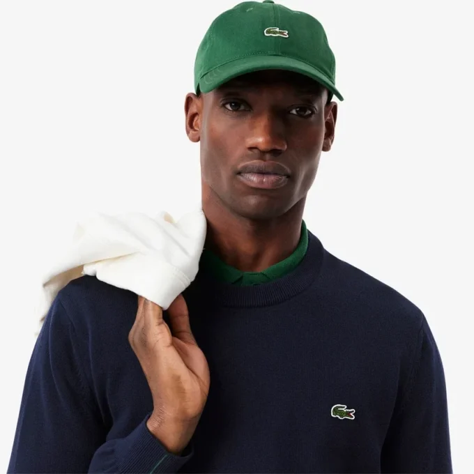 Camisola de algodão com gola redonda para homem