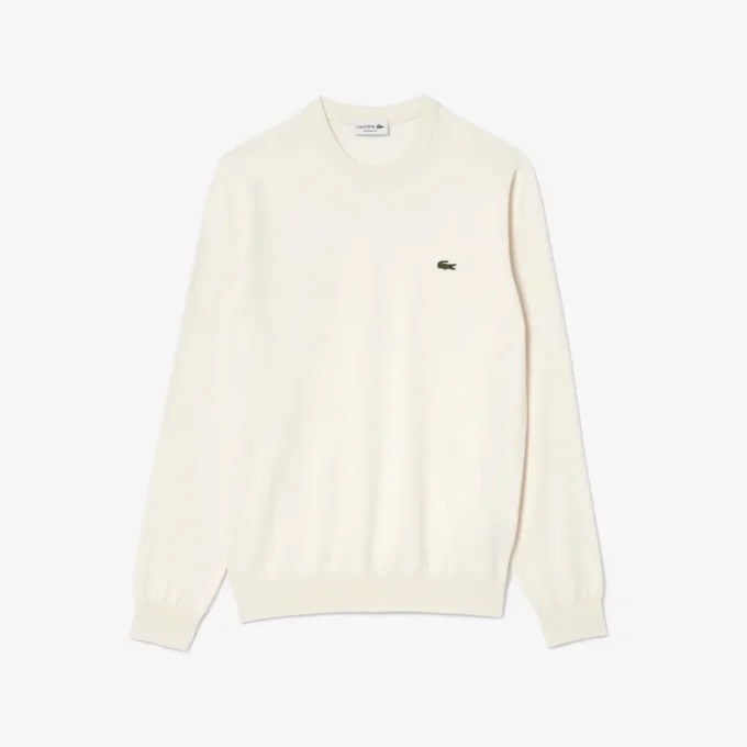 Camisola de algodão com gola redonda para homem
