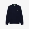 Camisola de algodão com gola redonda para homem