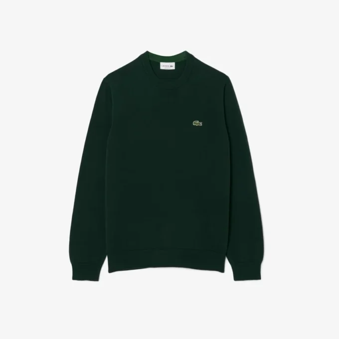 Camisola de algodão com gola redonda para homem
