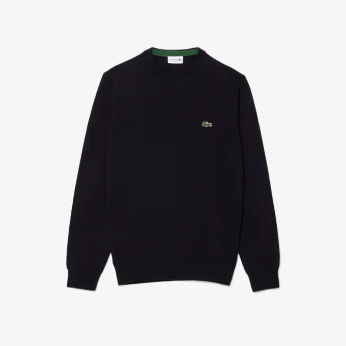 Camisola de algodão com gola redonda para homem