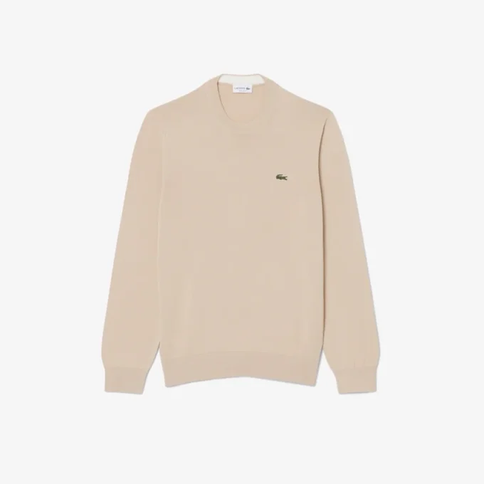 Camisola de algodão com gola redonda para homem