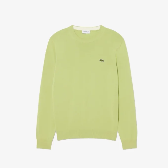 Camisola de algodão com gola redonda para homem