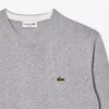 Camisola de algodão com gola redonda para homem