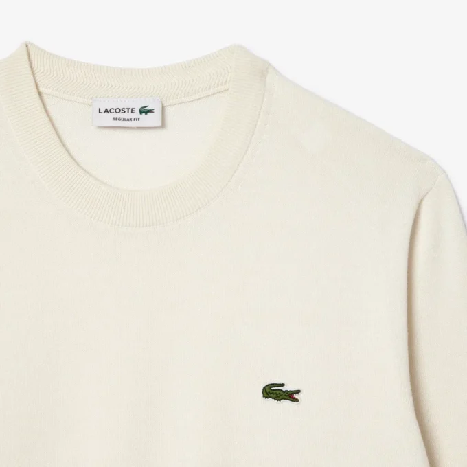 Camisola de algodão com gola redonda para homem