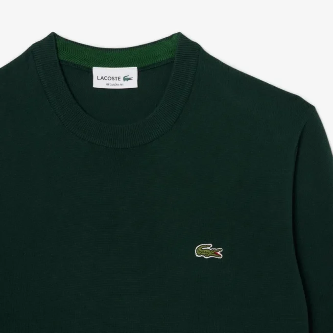 Camisola de algodão com gola redonda para homem